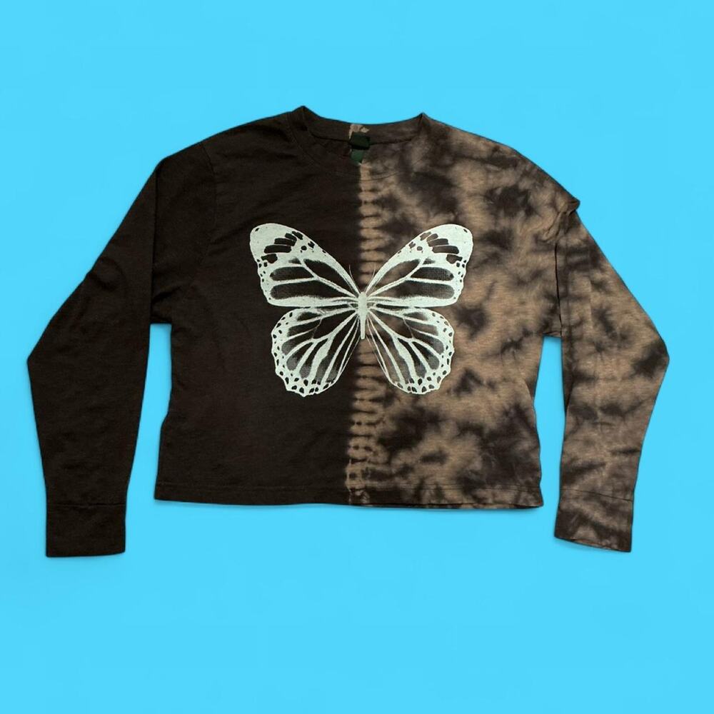 Wild fable butterfly tie dye top